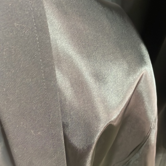 Gallery 16 black 💯polyester long rain trench coat removable warm lining euc - Picture 13 of 13